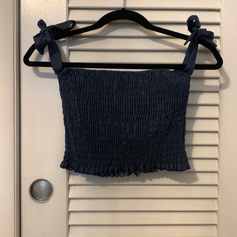Denim color crop top
